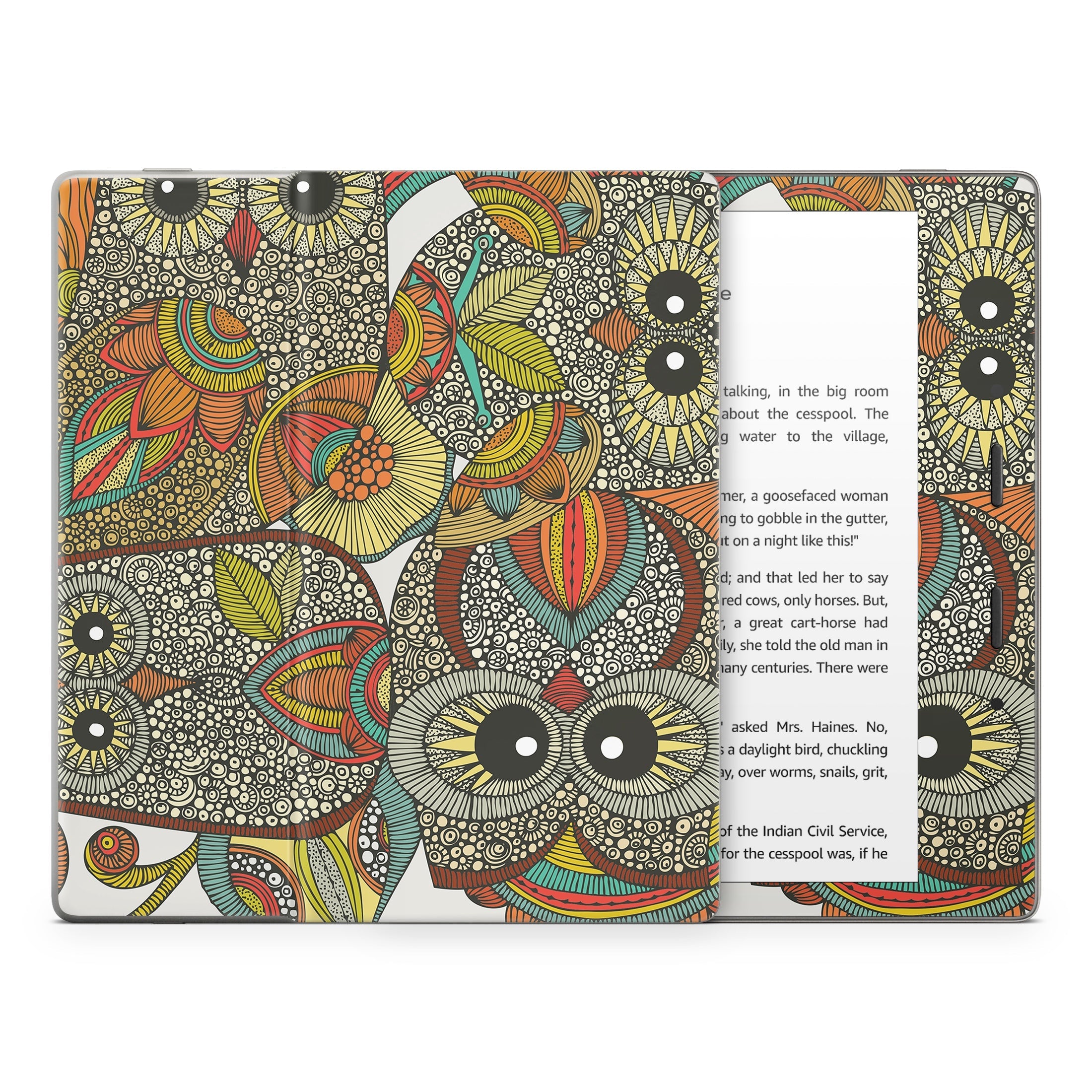 4 owls - Amazon Kindle Skin